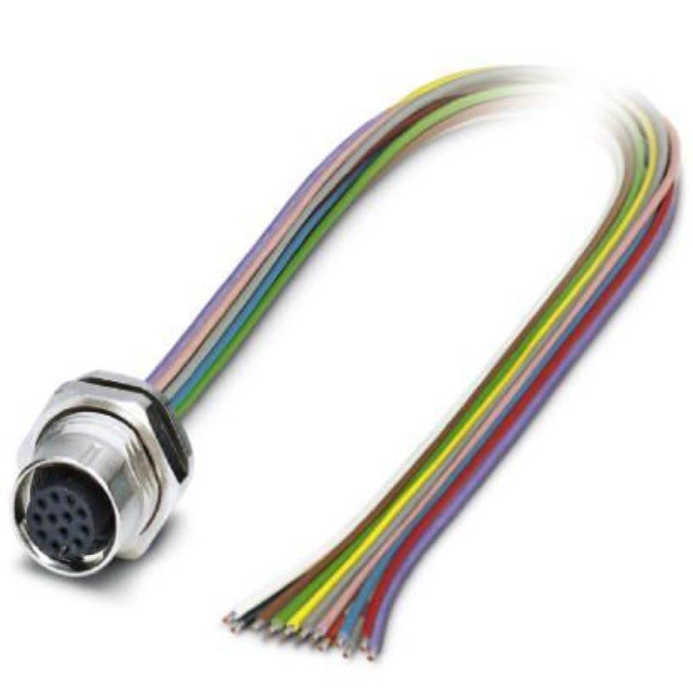 Phoenix Contact 1430446 Sensor-/Aktor-Einbausteckverbinder M12 Buchse, Einbau 0.50 m Polzahl Sensoren: 12 1 St.