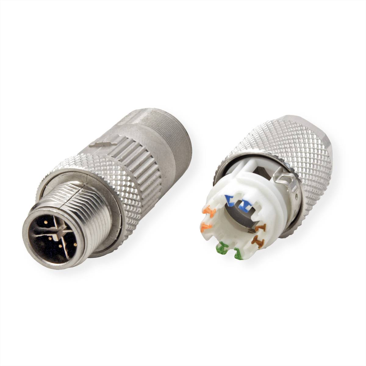 Metz Connect E-DAT M12 X-codiert, feldkonfektionierbarer Stecker