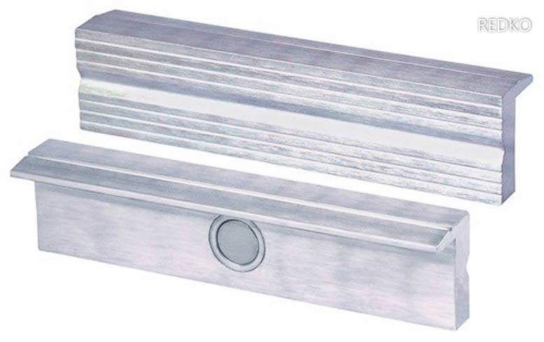 Schraubstockschutzbacke TYP N f.Backen-B.180mm Rillenprofil Alu.1Paar/VE HEUER