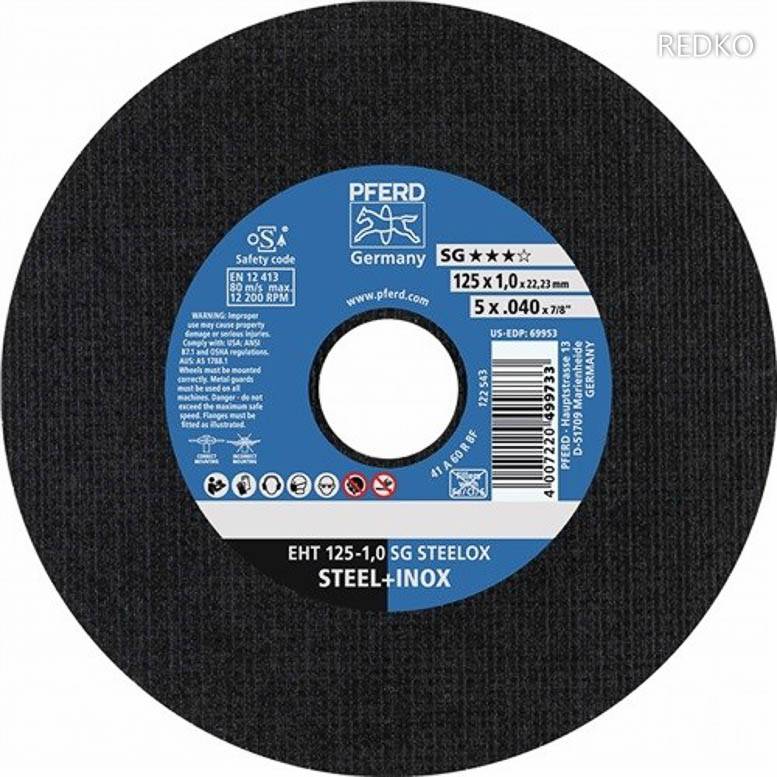 Trennscheibe SG STEELOX D150x1,6mm ger.INOX Bohr.22,23mm PFERD