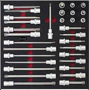 Vigor V2258 Innen-Keilprofil Steckschlüssel-Bit-Einsatz-Set 32teilig 1/2" (12.5 mm)
