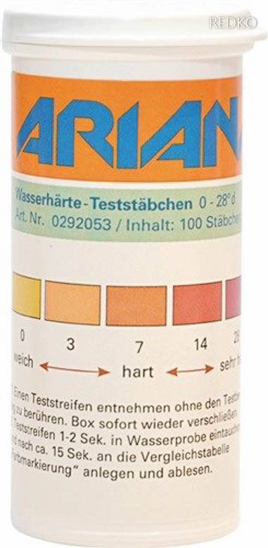 Messstäbchen TRGS 611 Wasserhärte 0-28Grad dH 100 St.Dose ARIANA