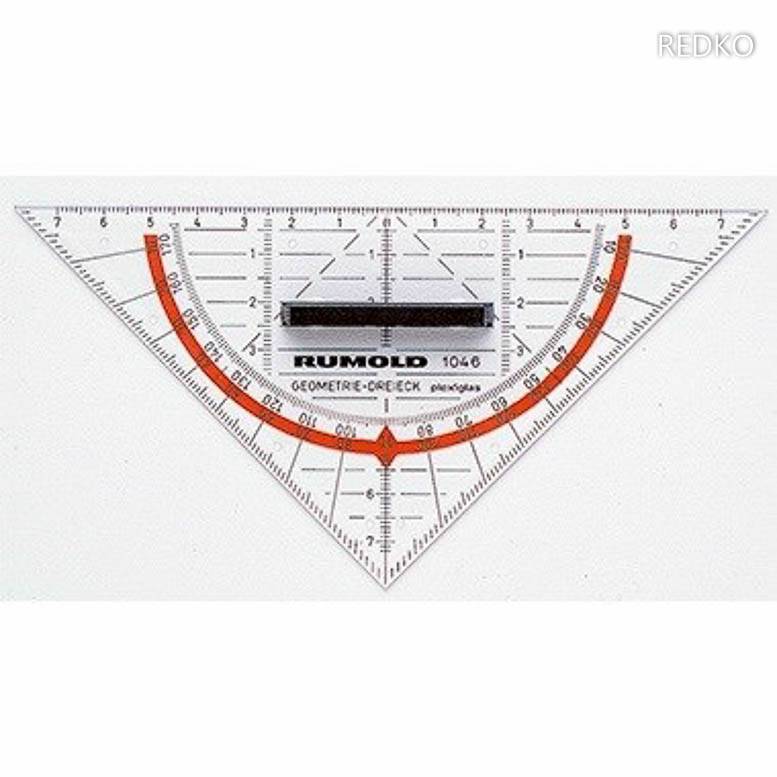 RUMOLD Geometriedreieck 1046 16cm Plexi / glas transparent