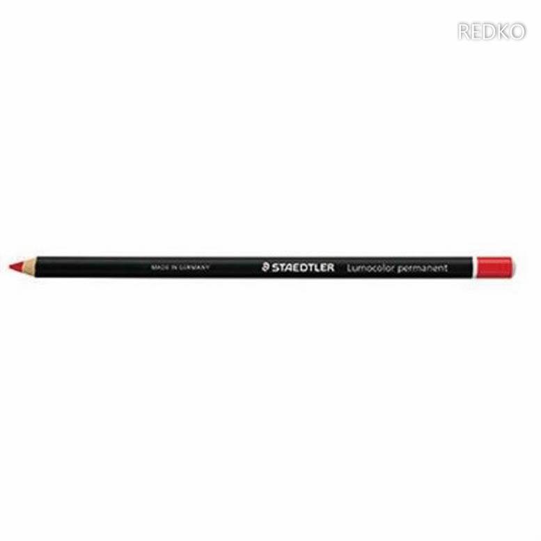 STAEDTLER Trockenmarker Lumocolor glaso / chrom 108 20-2 permanent rot