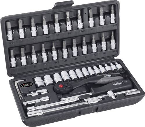 Steckschlüsselsatz metrisch 1/4 (6.3 mm) 46teilig V2414