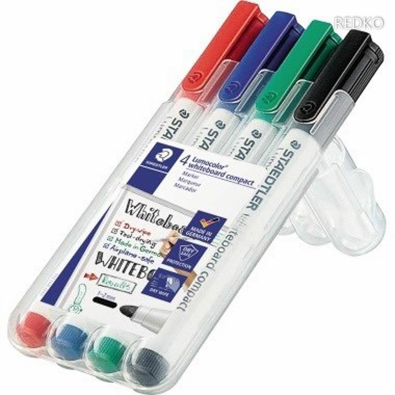 STAEDTLER® Whiteboardmarker Lumocolor® compact 341 1-2mm farbig sortiert 4 St./Pack.