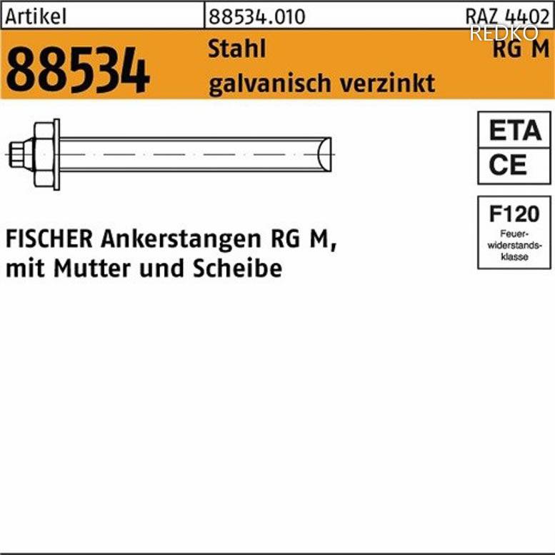 Ankerstange ART 88534 FISCHER St. verz. / RG M 24x400 S