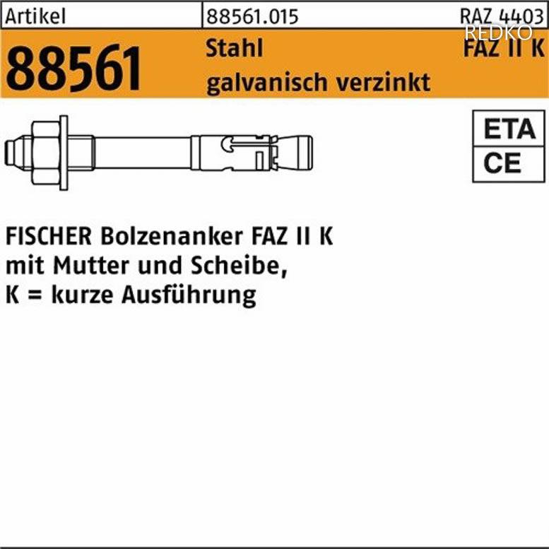 Fischer Bolzenanker FAZ II 10/20 K