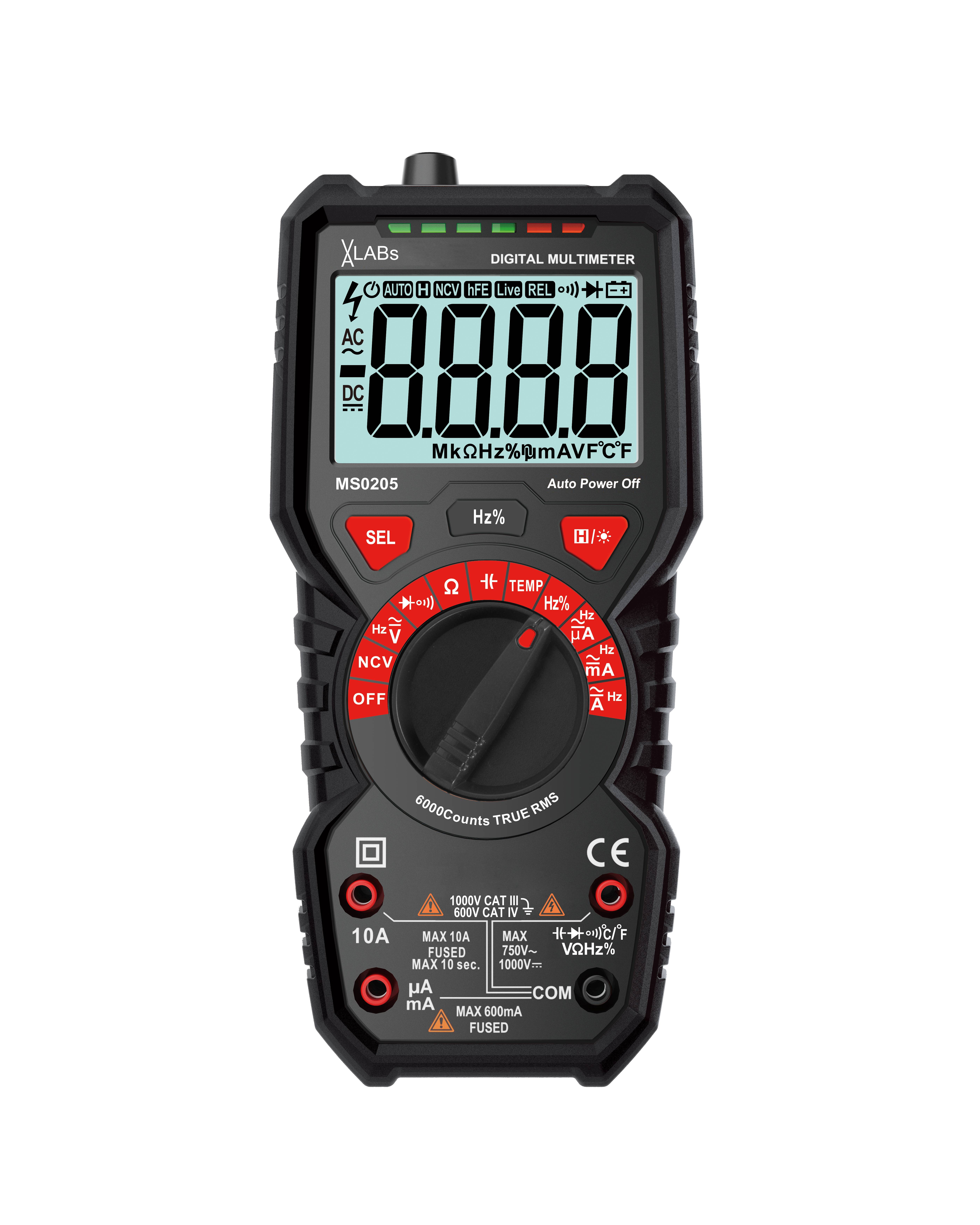 TrueRMS Digital-Multimeter, 6.000 Counts, 1000 V, 10 A, NCV