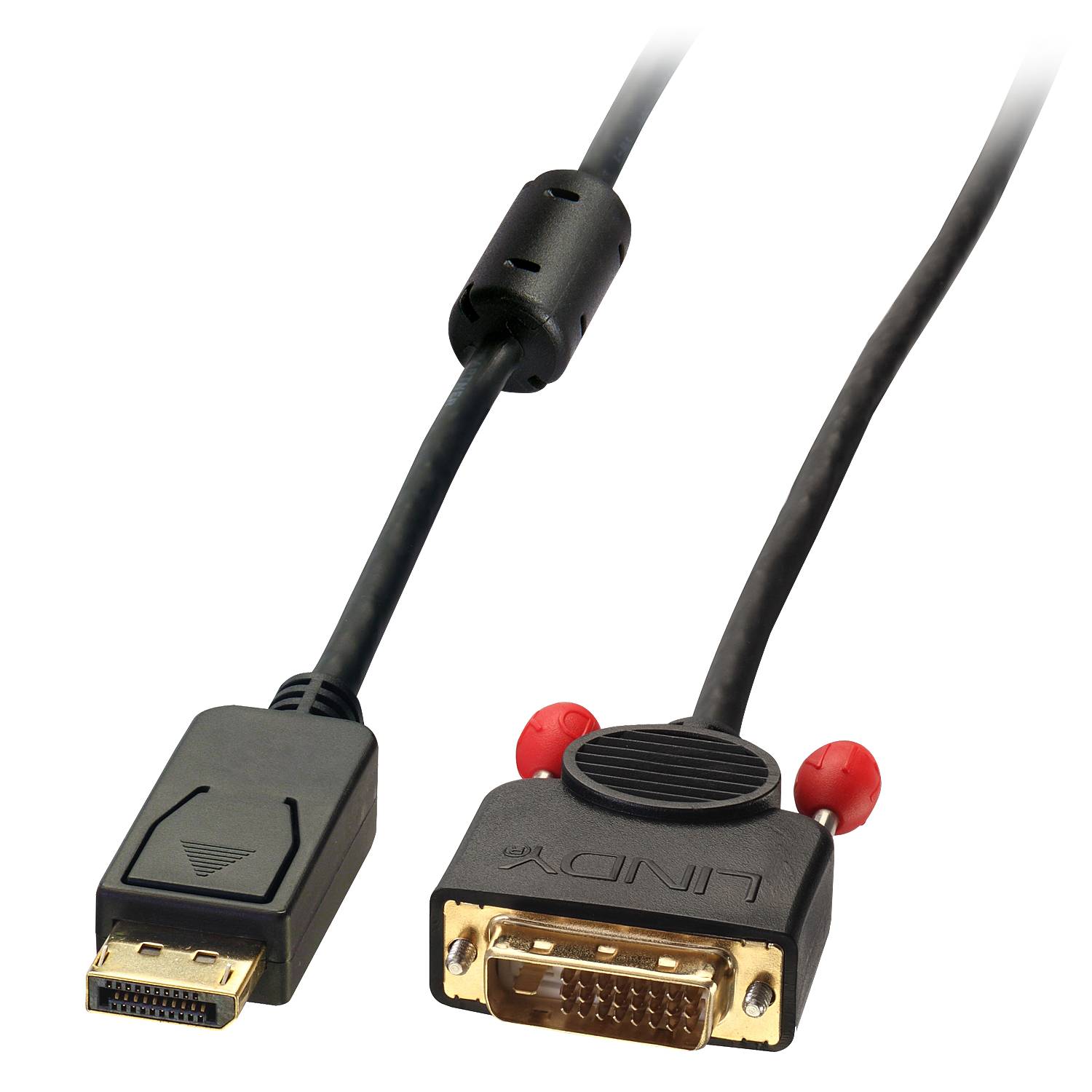 LINDY DisplayPort / DVI Adapterkabel DisplayPort Stecker, DVI-D 24+1pol. Stecker 1.00 m Schwarz 41490 DisplayPort-Kabel