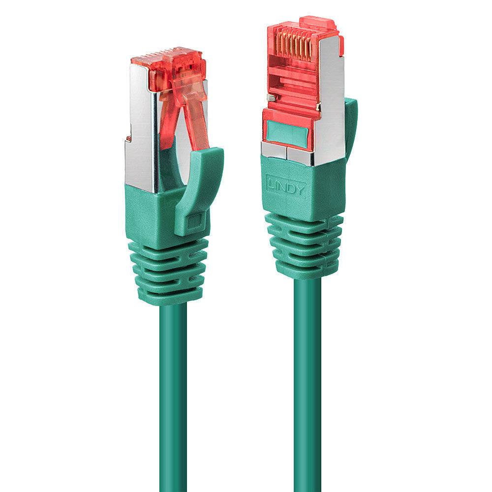 LINDY 47753 RJ45 Netzwerkkabel, Patchkabel CAT 6 S/FTP 10.00 m Grün mit Rastnasenschutz 1 St.