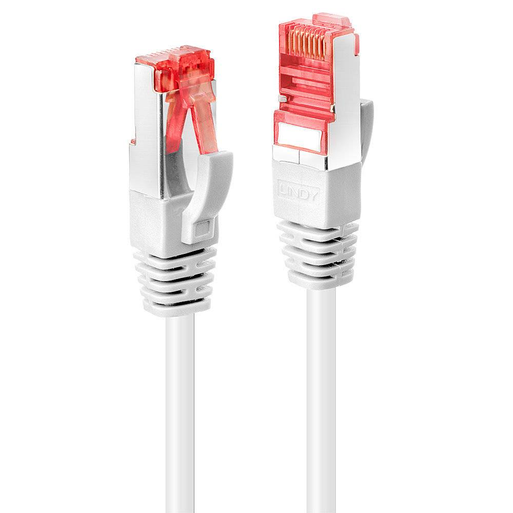 LINDY 47792 RJ45 Netzwerkkabel, Patchkabel CAT 6 S/FTP 1.00 m Weiß 1 St.