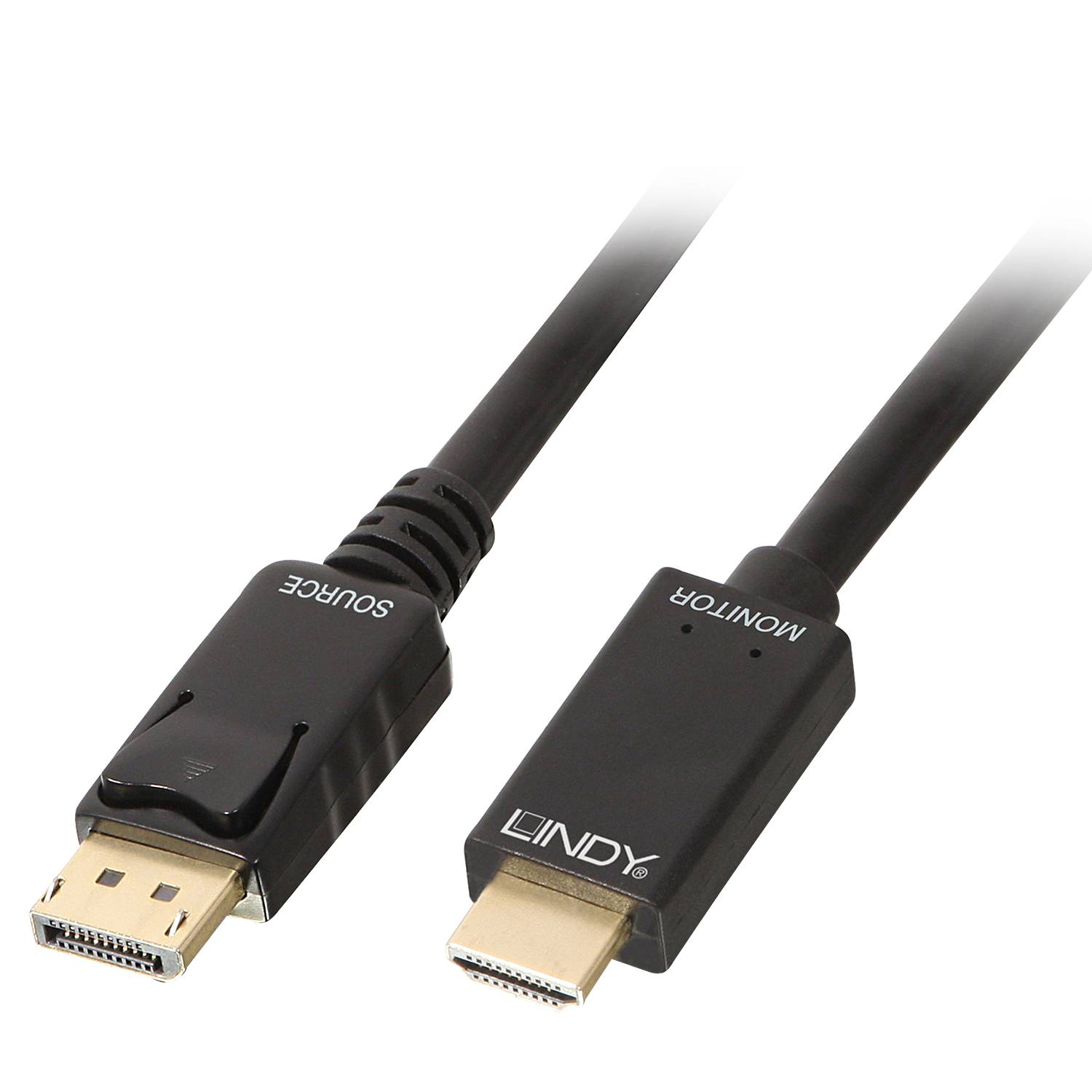 LINDY DisplayPort / HDMI Adapterkabel DisplayPort Stecker, HDMI-A Stecker 0.50 m Schwarz 36920 DisplayPort-Kabel