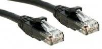 LINDY 45435 RJ45 Netzwerkkabel, Patchkabel CAT 6 U/UTP 5.00m Schwarz mit Rastnasenschutz 1St.
