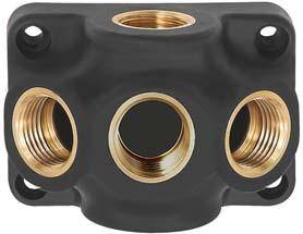 Endverteilerdose Kunststoff Innengewinde 1xG1/2" zu 3xG1/2" RIEGLER