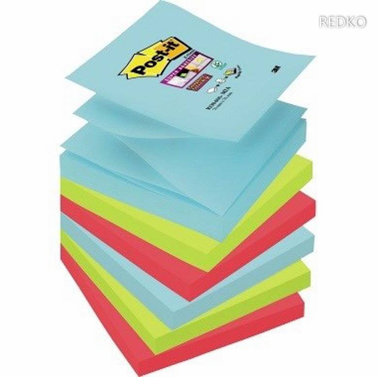 Post-it Haftnotiz Super Sticky Miami R3 / 306SMI Z-Notes 6 St./Pack.