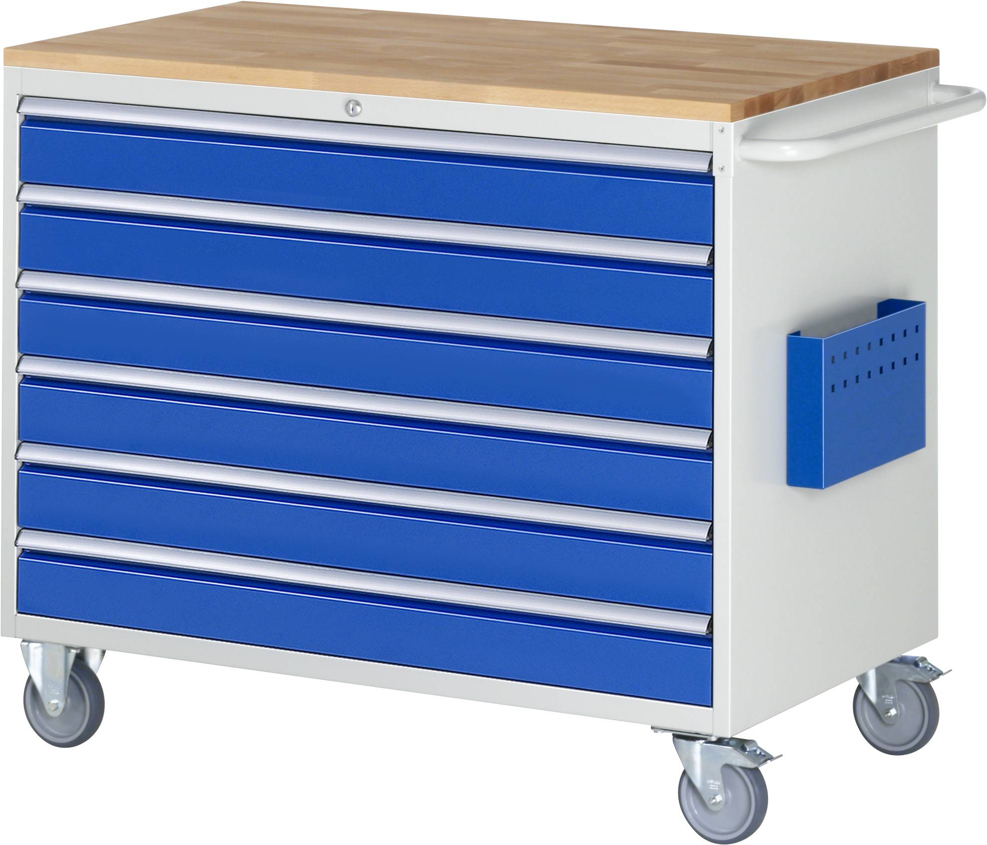 Montagewagen 1145x650x975 6xSchub-TA Top 25mm lgr/ebl