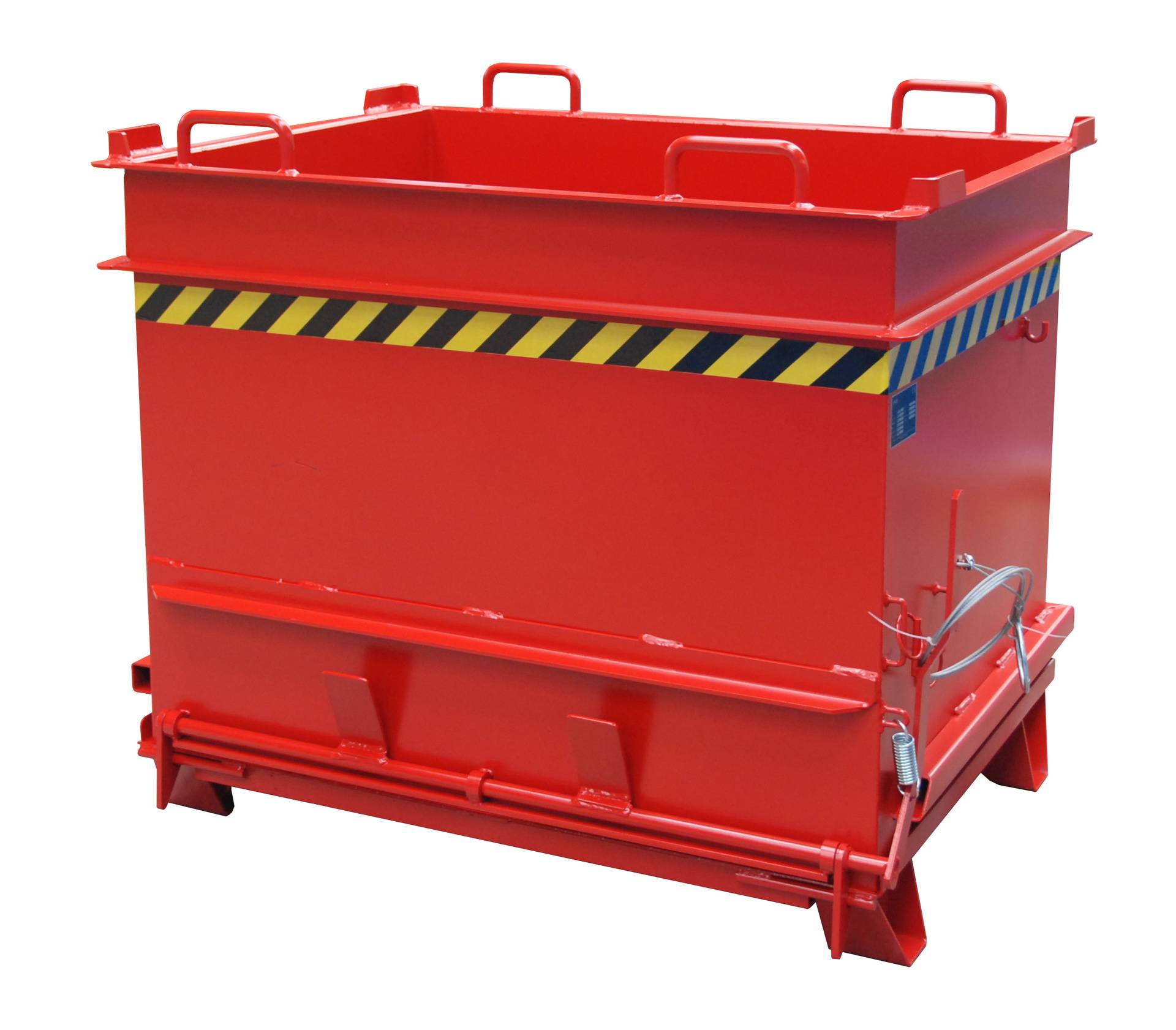 Baustoffcontainer BC 1000 (Steinklammer-Entriegelung), lackiert, Feuerrot