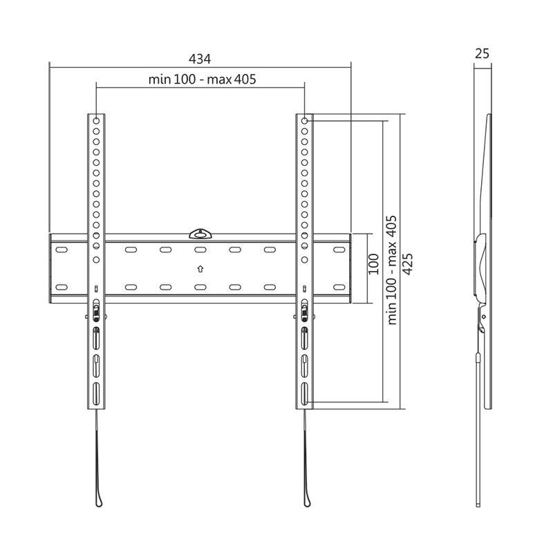 LogiLink BP0013 TV-Wandhalterung 81,3cm (32") - 139,7cm (55") Starr