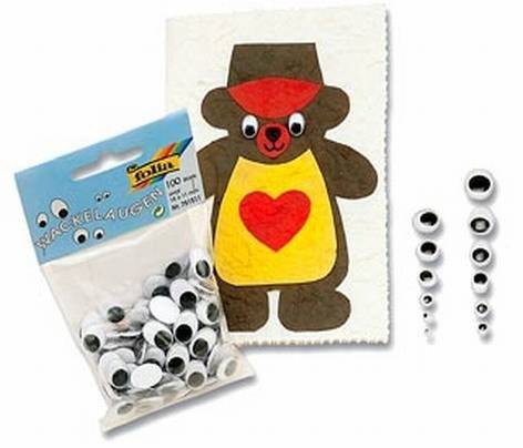 Wackelauge Rund 5mm - 100 Stück