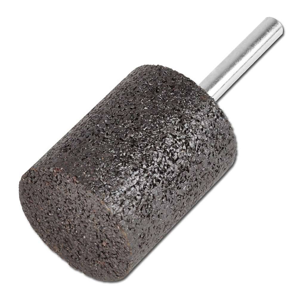 Schleifstift, PFERD - Härte N - Körnung 46, Korundgemisch - Zylinder - Kunstharzbindung - Kopf-Ø x Länge: 40 x 6 mm - Schaft-Ø x Länge 6 x 40 mm