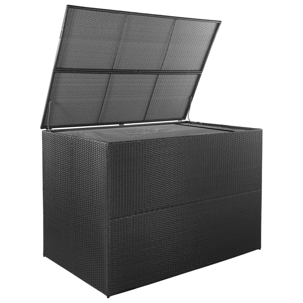 Gartenbox Schwarz 150×100×100 cm Poly Rattan