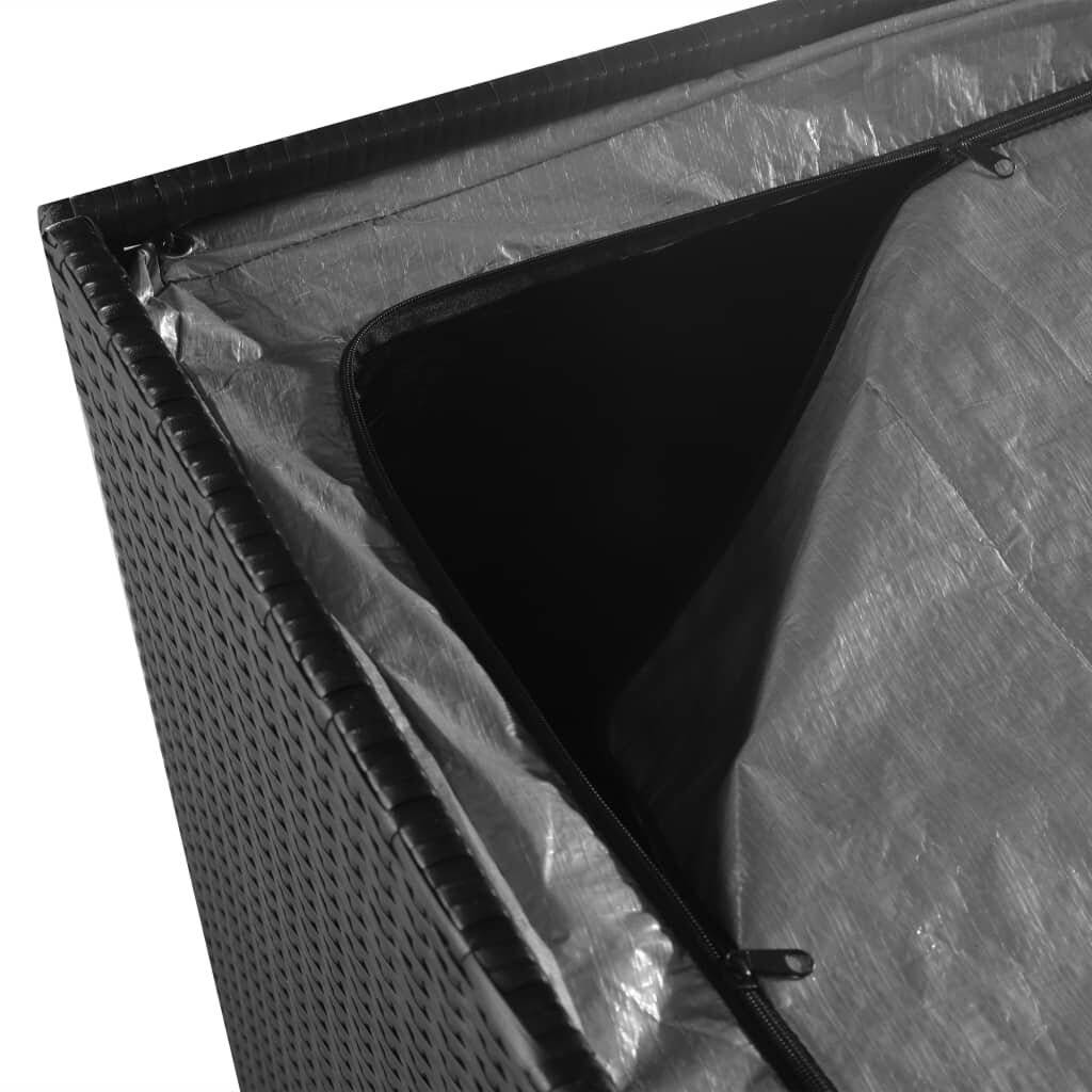Gartenbox Schwarz 150×100×100 cm Poly Rattan