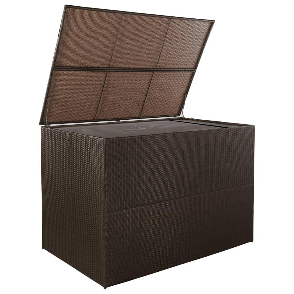 Gartenbox Braun 150×100×100 cm Poly Rattan