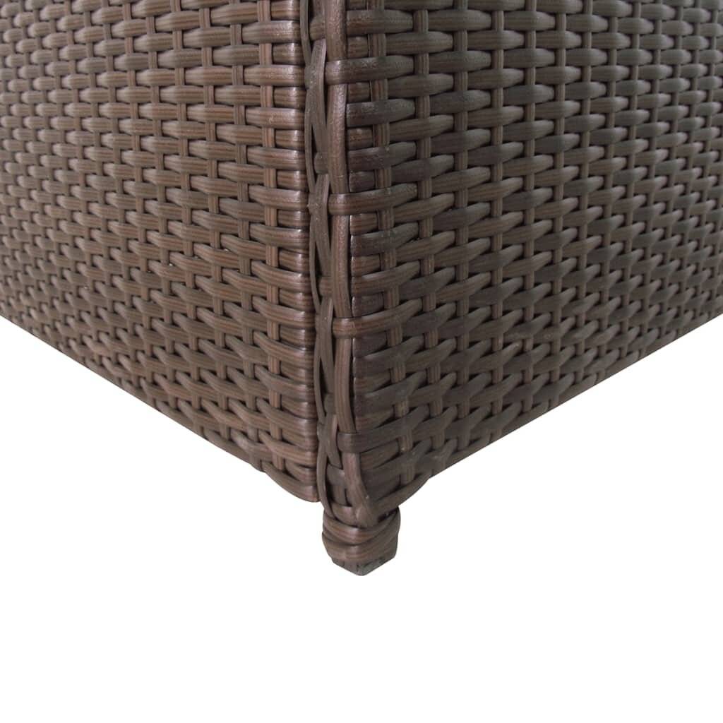 Garten-Aufbewahrungsbox Braun 120×50×60 cm Poly Rattan