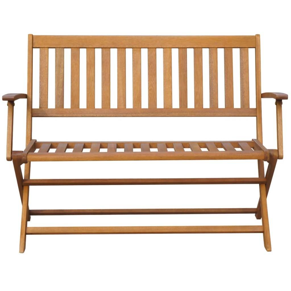 Gartenbank 120 cm Massivholz Akazie
