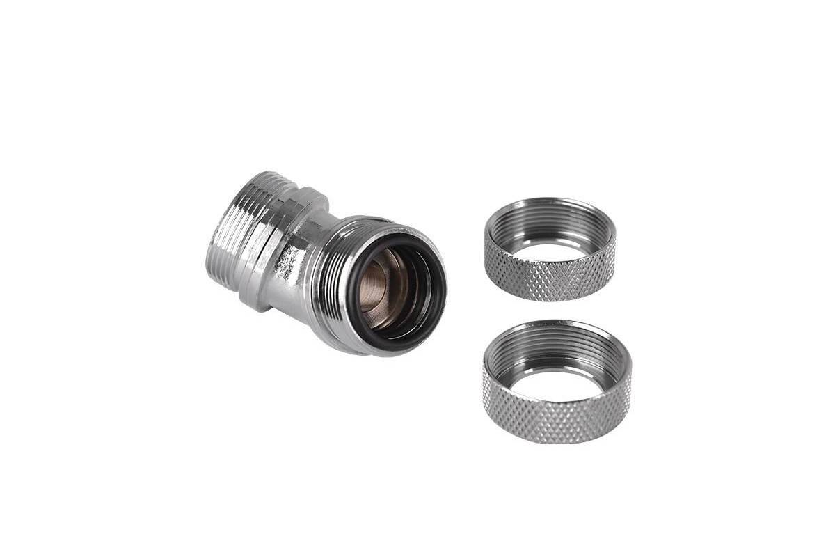 Thermaltake Pacific G1/4 PETG Tube 45-Degree Dual Compression 16mm OD – Chrome Wasserkühlung-Winkelverbinder
