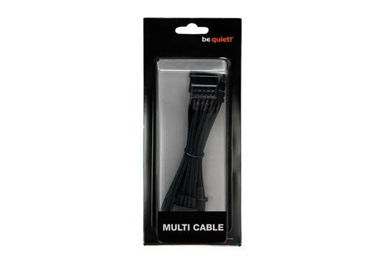 BeQuiet Strom Anschlusskabel [3x SATA-Strom-Stecker 15pol. - 1x IDE-Strom-Buchse 4pol.] 1.00 m Schwarz