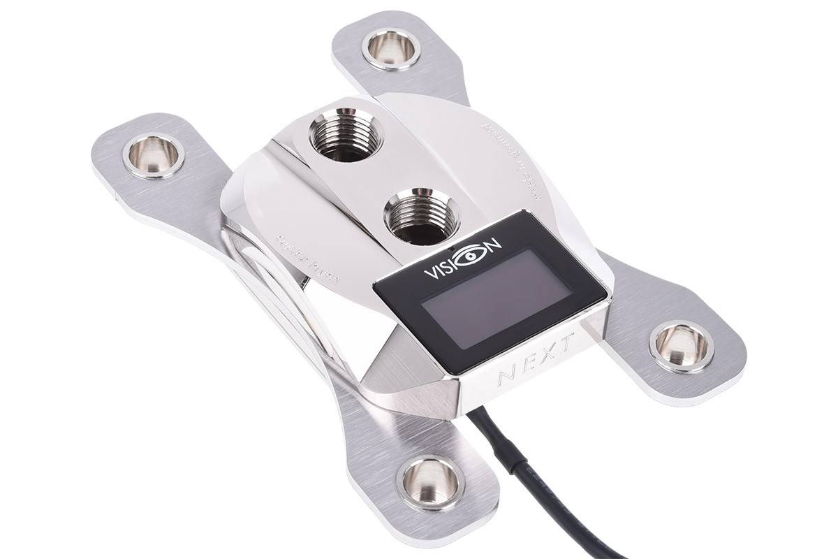 Aquacomputer cuplex kryos NEXT mit VISION AM4, Nickel/Nickel