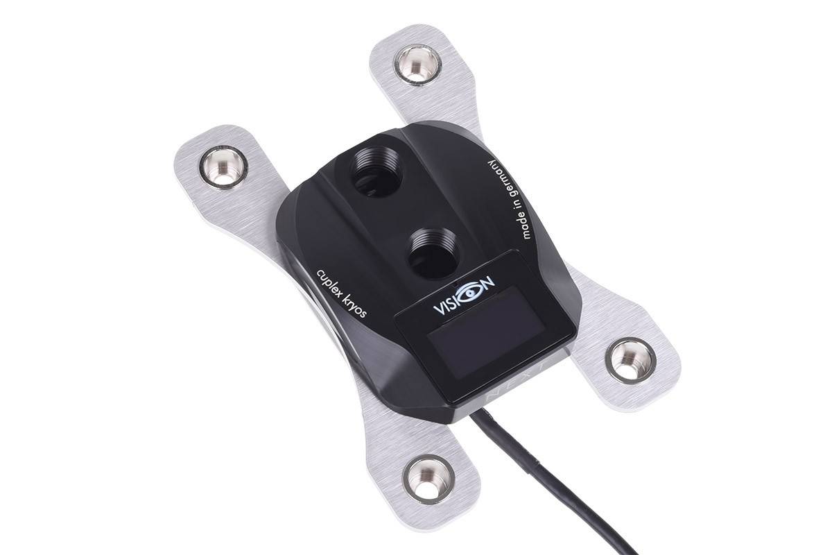 Aquacomputer cuplex kryos NEXT mit VISION AM4, Acetal/Nickel