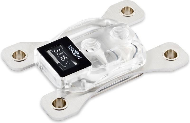 Aquacomputer cuplex kryos NEXT mit VISION AM4, Acryl/Nickel