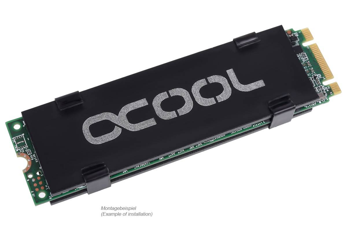 WAH Alphacool HDX - M.2 SSD M01 - 80mm - Schwarz EOL