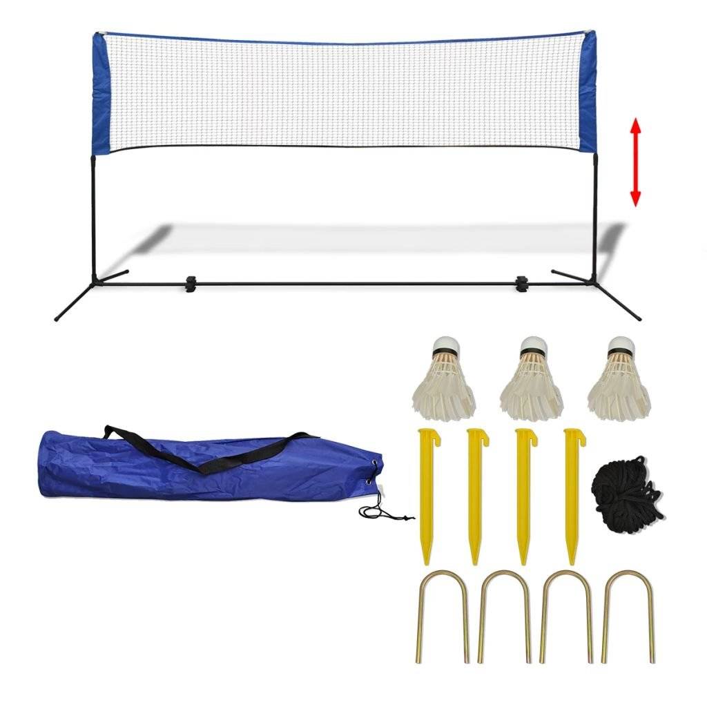 Badmintonnetz-Set mit Federbällen 300 x 155 cm