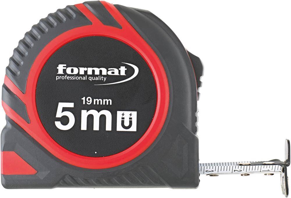 Taschenbandmaß Magnet 8mx25mm weiß FORMAT