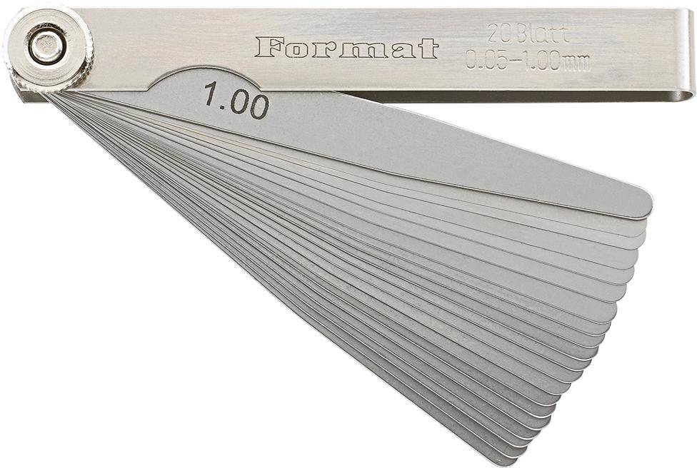 Präzisions-Fühlerlehre 20 Blatt 0,05-1mm T3 FORMAT