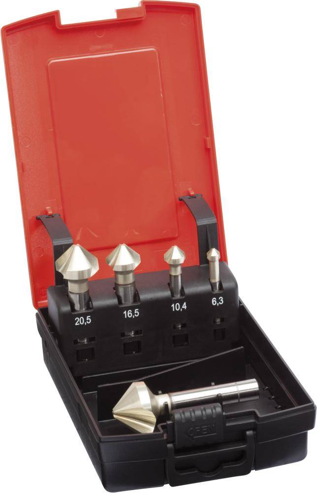Kegelsenker-Set DUO DIN335 HSSE Form C Zylinderschaft 90Grad 6,3-25mm FORMAT GT