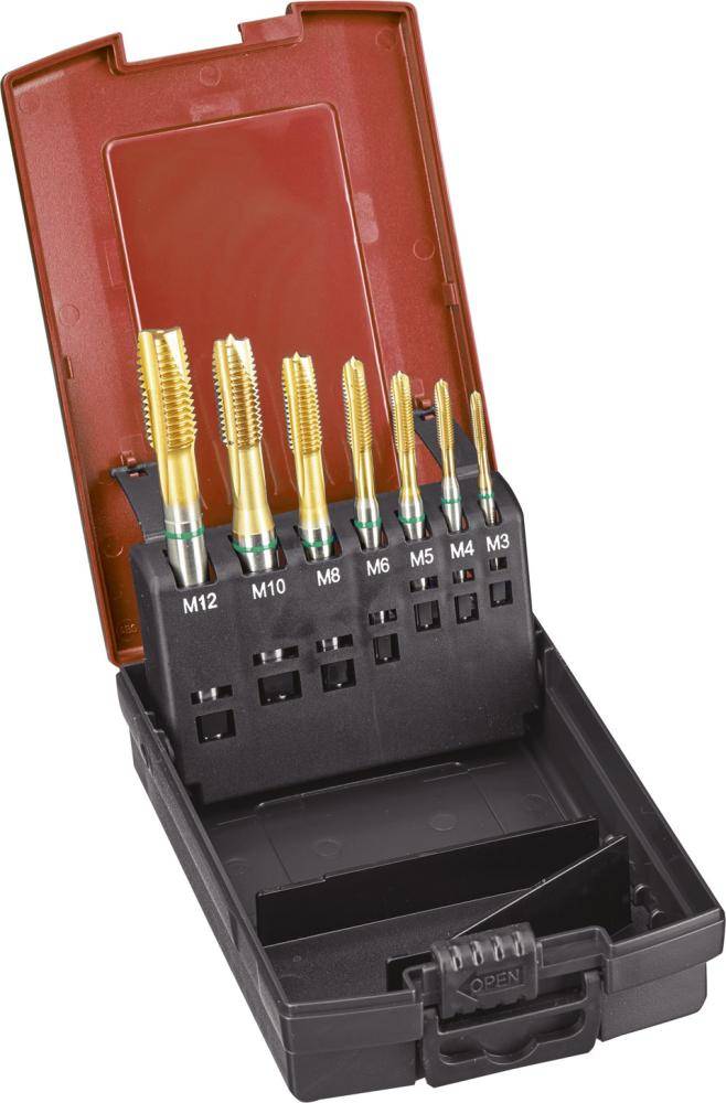 Maschinengewindebohrer- Set DIN371/376 TiN Typ UNI 6H DurchgangslochM3-M12 FORMA