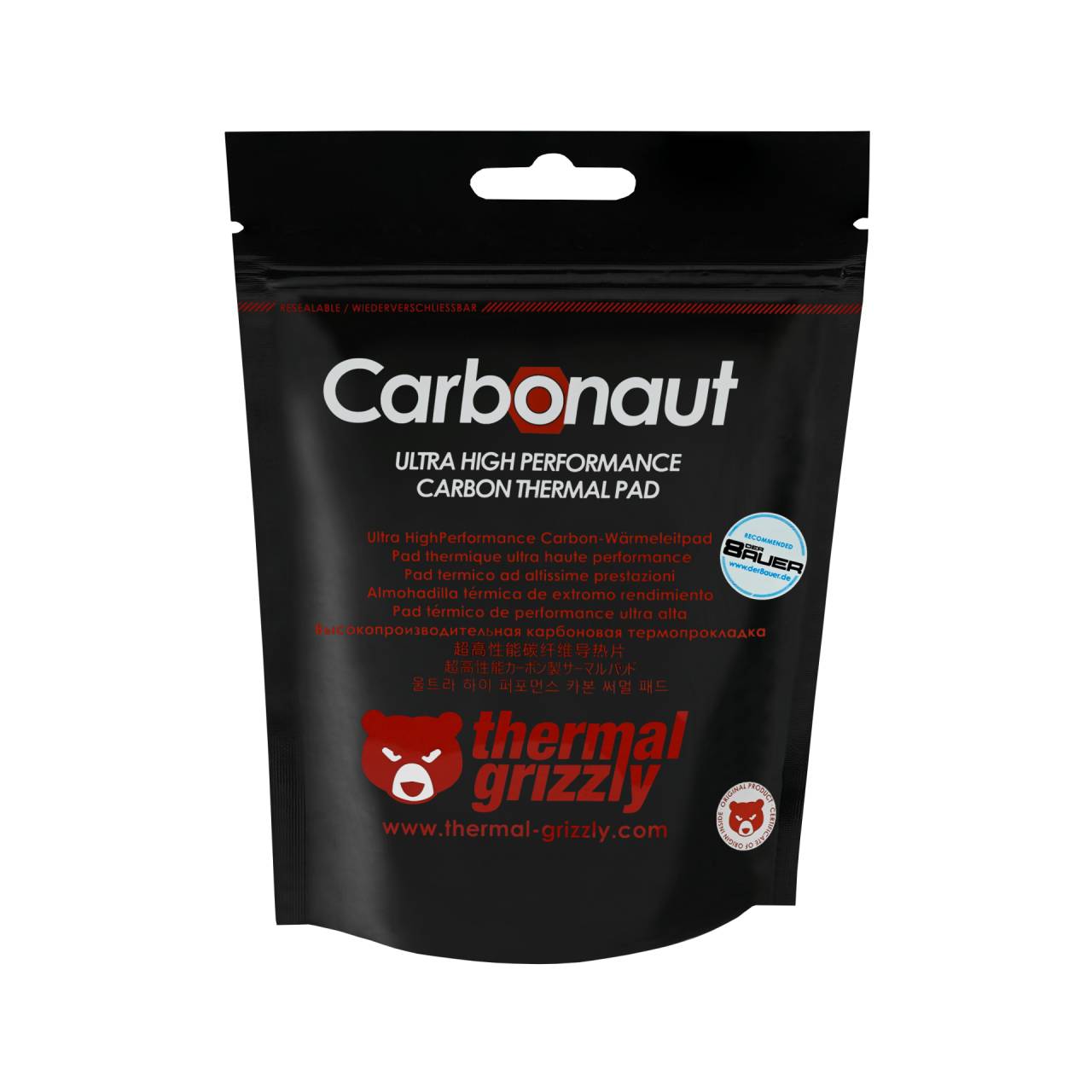 Carbonaut - Thermalpolster - Karbon - 32 mm - 32 mm - 0,2 mm