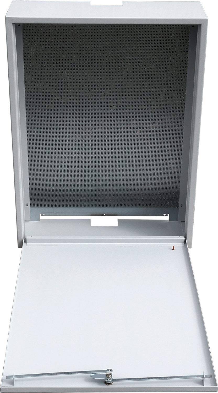 SKT QAS6085 Antennenschrank 60 x 80 x 20cm, 4-fach Verriegelung Metalllochplatte, Erdungskabel