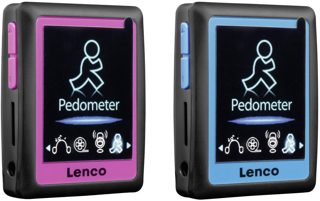 Lenco Podo-152 MP3-Player, MP4-Player 4 GB Pink Schrittzähler, eBook-Funktion