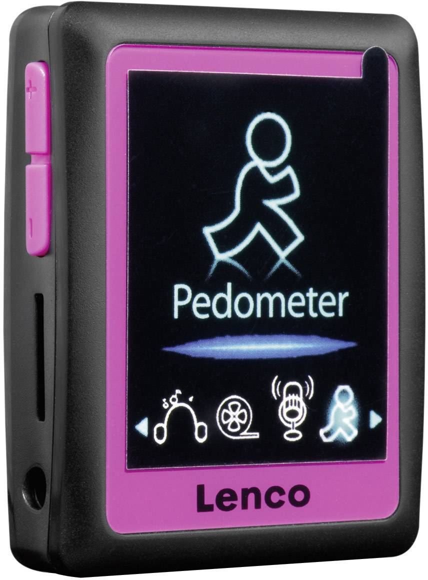 Lenco Podo-152 MP3-Player, MP4-Player 4 GB Pink Schrittzähler, eBook-Funktion