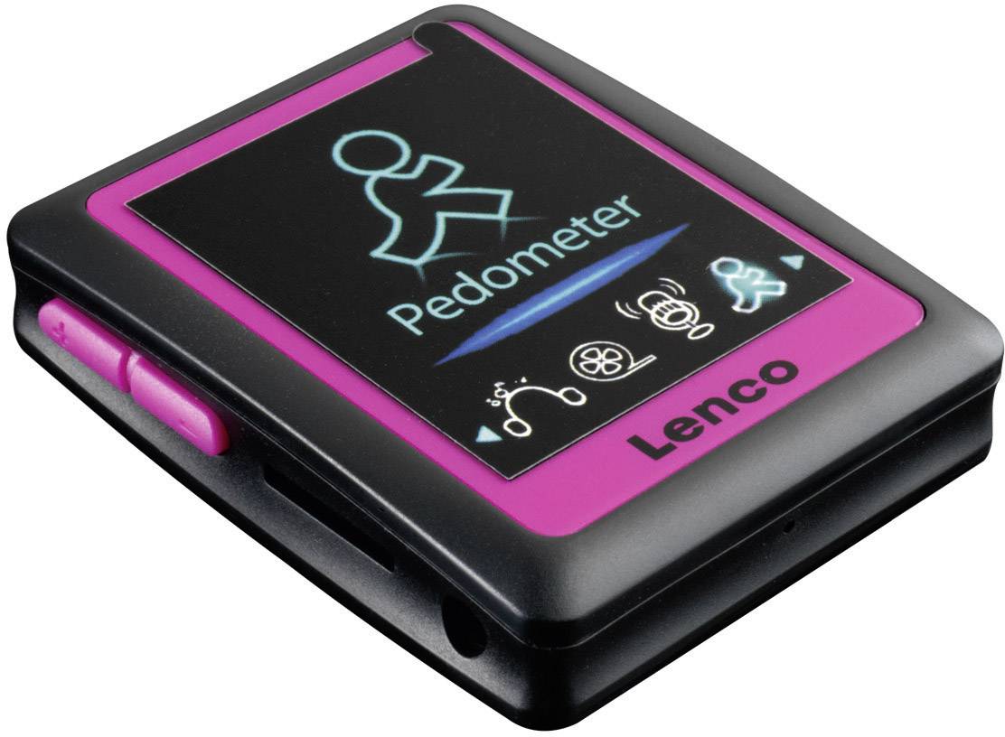 Lenco Podo-152 MP3-Player, MP4-Player 4 GB Pink Schrittzähler, eBook-Funktion