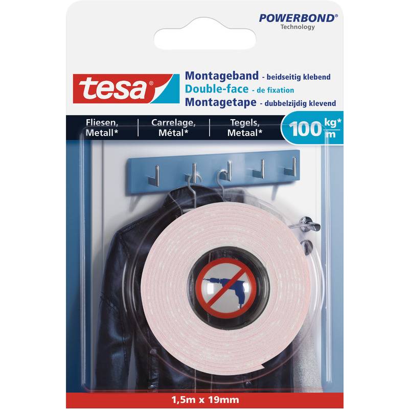 tesa ULTRA STRONG 77746-00000-00 Montageband tesa® Powerbond Weiß (L x B) 1.5 m x 19 mm 1 St.