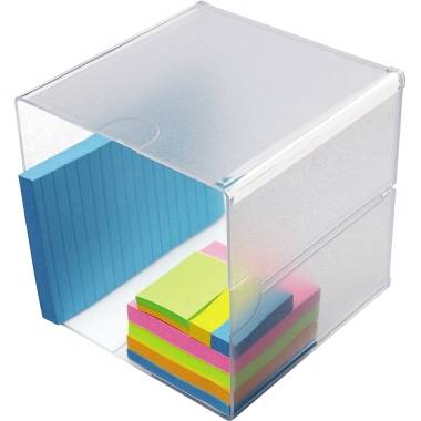 Deflect-o Organisationsbox CUBE 350401 1Fach glasklar