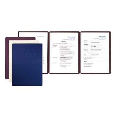 Bewerbungsmappe Shift 3-teilig Premium-Karton blau