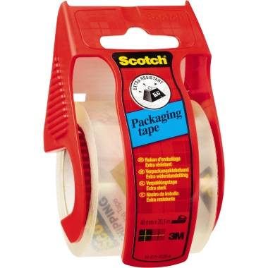 Packband 50mm x 20m mit Abroller transparent